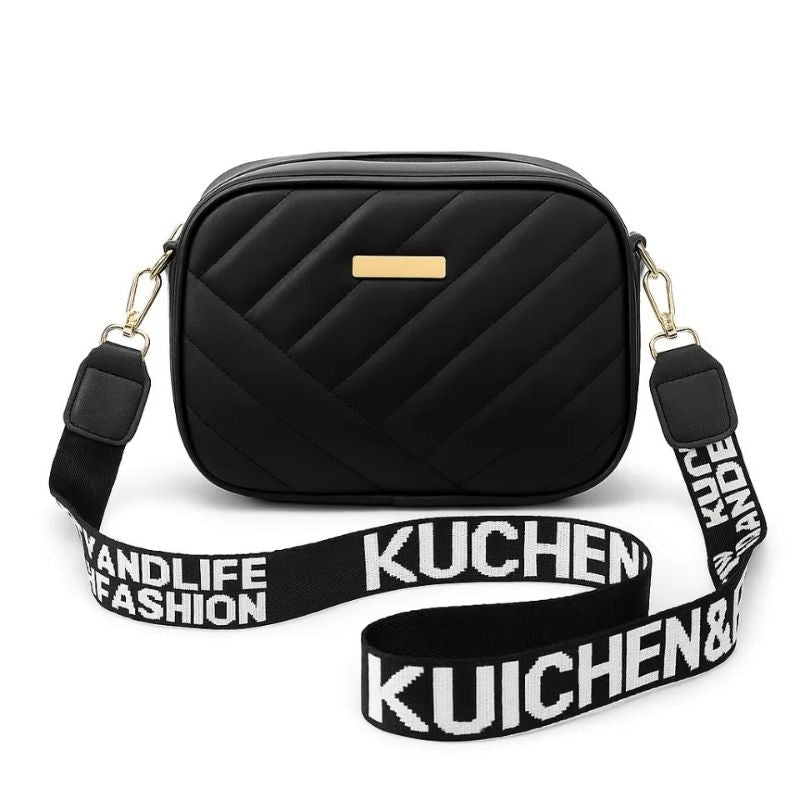 Black Leather Handbag for Girls & Women | Stylish Shoulder & Crossbody Bag | Daily Use & Gift - jnty.pk