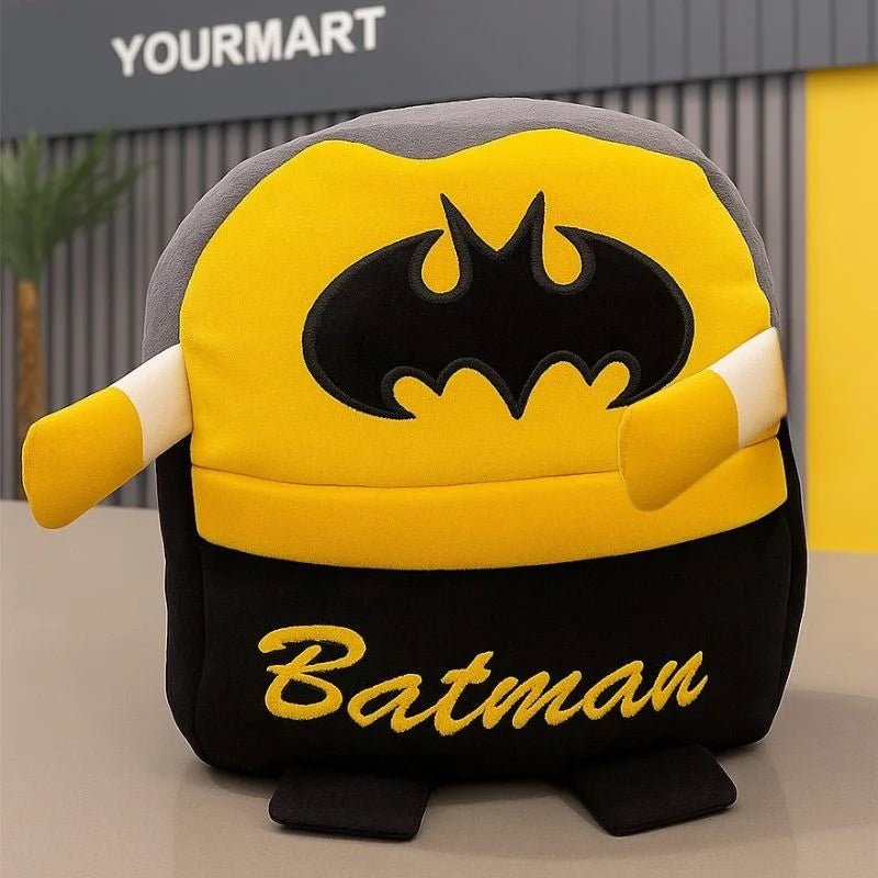 Cute Plush Batman Character Backpack | Stuffed School Bag & Gift for Kids - jnty.pk