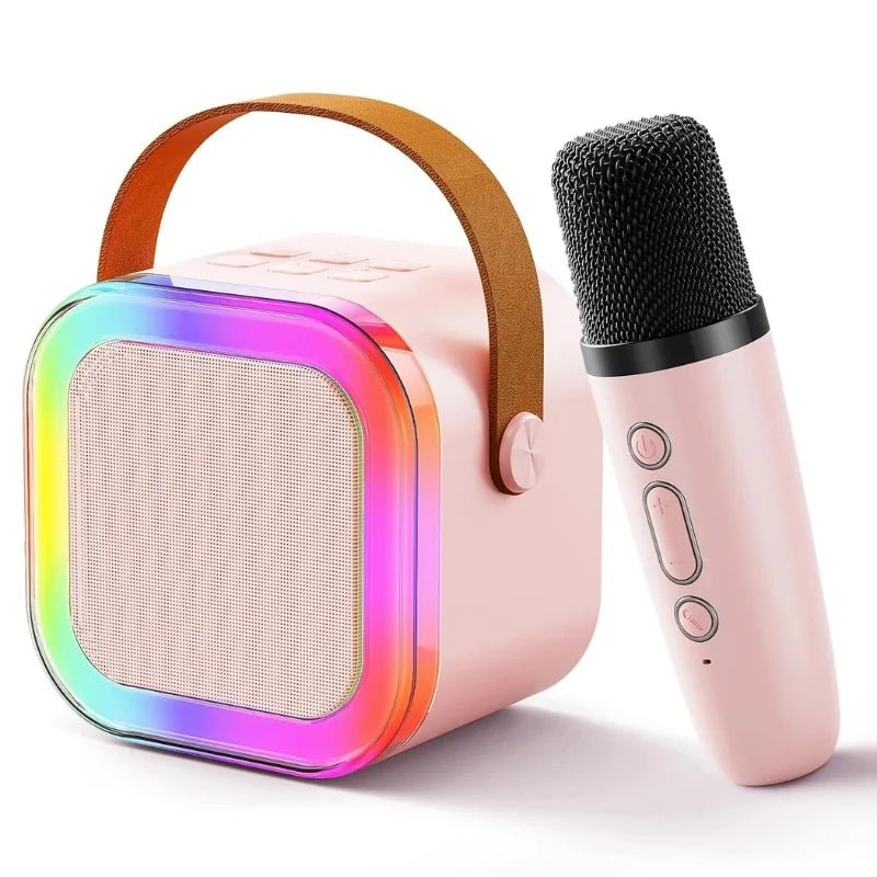 Karaoke Portable Wireless Bluetooth Speaker with Microphone Sound System for Singing and Parties (Random Color) - jnty.pk