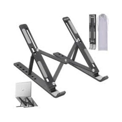 Laptop Stand | Creative Folding Storage Bracket | Adjustable Portable Durable | 24×4.5cm Folded / 24×16.5cm Opened - jnty.pk