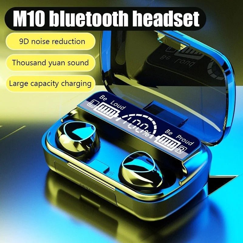 M10 TWS Bluetooth 5.3 Earbuds | Original M10 | LED Display | Wireless Earphones with Microphone - jnty.pk