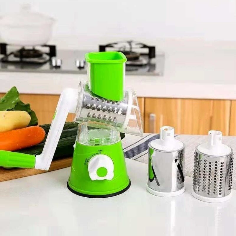Multi - Functional Tabletop Drum Grater Manual Vegetable Cutter Slicer and Grater for Kitchen - jnty.pk