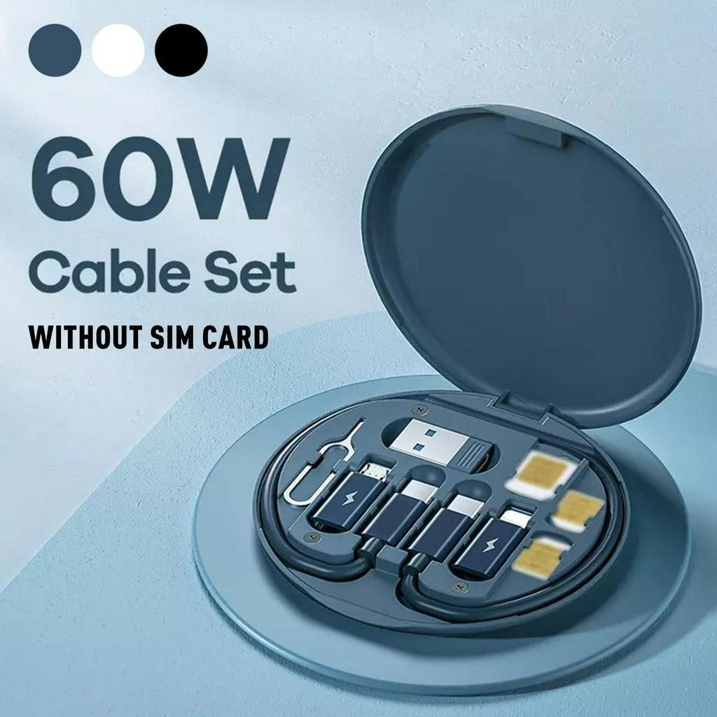 New Data Cable Storage Box | 60W Fast Charging | Multifunctional Mobile Phone Holder & Organizer - jnty.pk