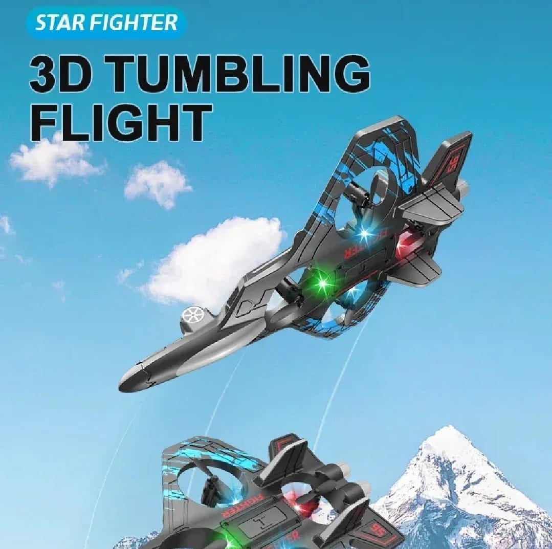 Premium RC Fighter Jet Plane 24G Remote Control Foam Airplane Toy High Speed Glider Stunt Aircraft for Kids Adults - jnty.pk