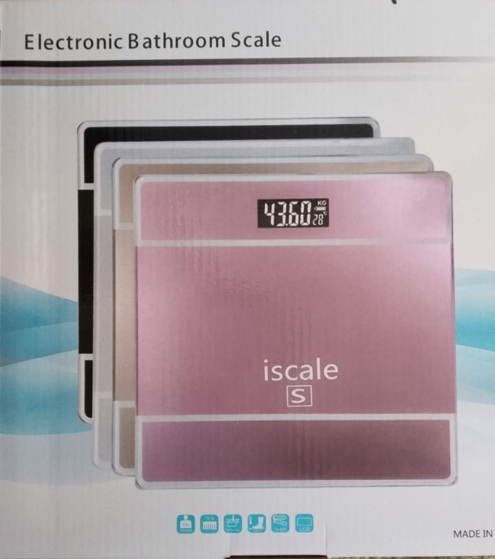 180kg Digital Body Weight Scale Precision Electronic Weighing Machine High Accuracy Cell Operated Bathroom And Personal Health Scale - With Cell (Random Color) - jnty.pk
