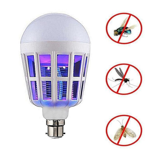 2 - in - 1 LED Mosquito Killer Bulb | 15W Insect Zapper Light | Silent, Odorless, Energy Saving - jnty.pk