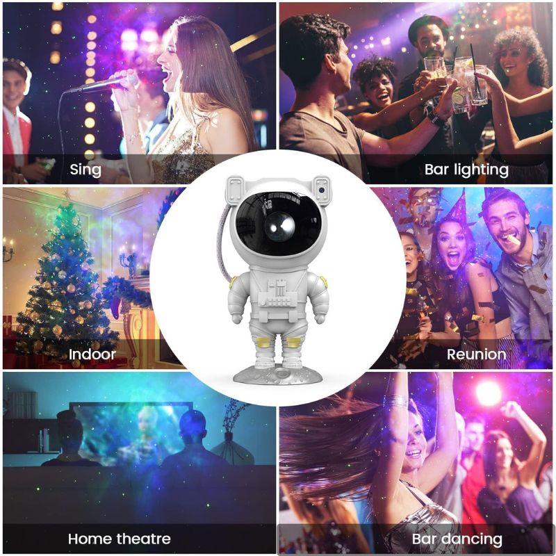 Astronaut Star Projector Night Light | Bring the Galaxy to Your Room | LED Nebula & Starry Sky Projection - jnty.pk