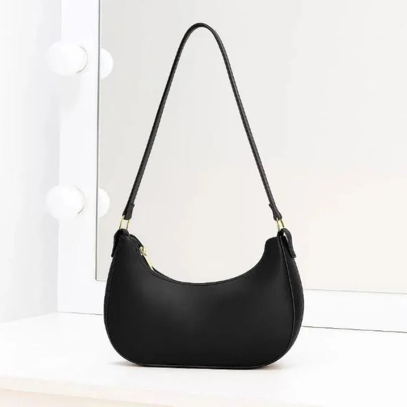 Black Luxury Fashion Hand Bag for Girls & Ladies | Stylish Shoulder & Crossbody Bag | Long Strap - jnty.pk