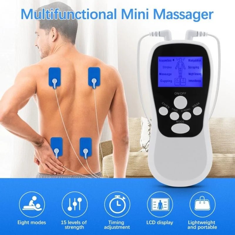 Digital Multifunctional Massager | Model BLD - 610 | Multifunctional Electric Pulse Massager for Pain Relief, Muscle Relaxation & Body Massage - jnty.pk