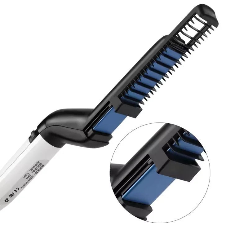 Hair & Beard Straightener Comb for Men | Multifunction Electric Hair & Beard Styling Brush | Quick Heating Ceramic Straightener - jnty.pk