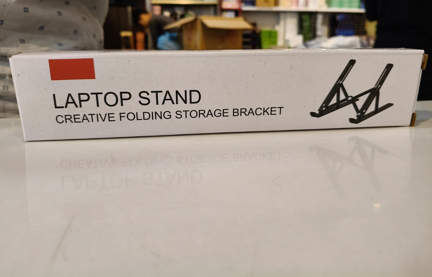 Laptop Stand | Creative Folding Storage Bracket | Adjustable Portable Durable | 24×4.5cm Folded / 24×16.5cm Opened - jnty.pk