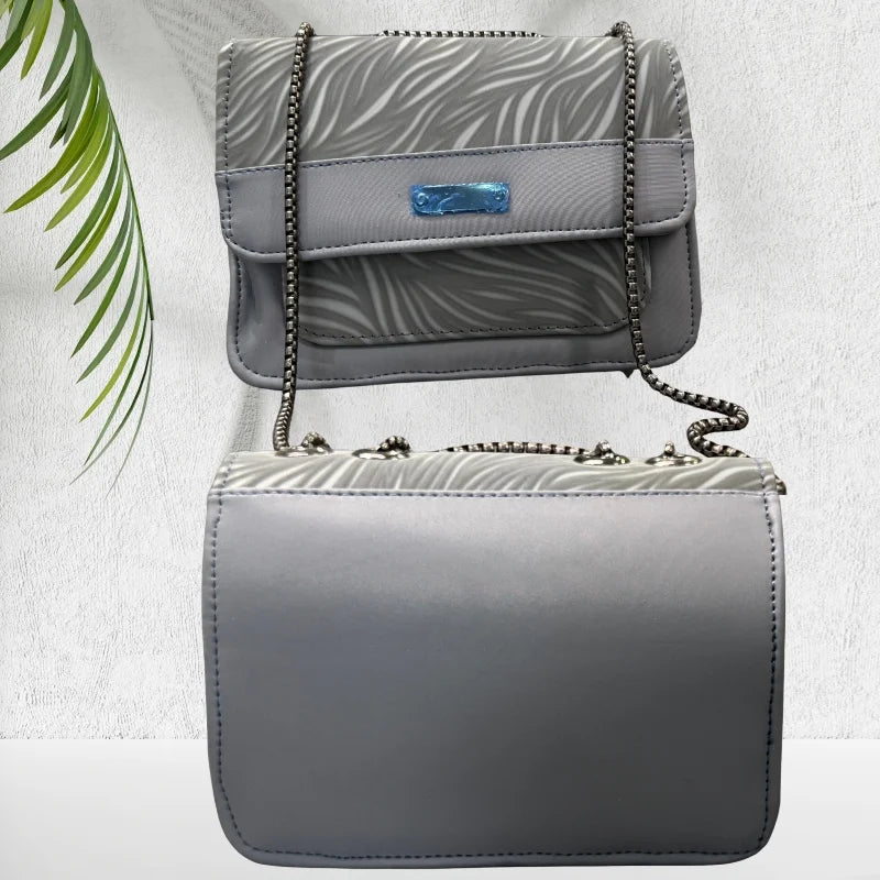 Luxury Women’s Shoulder Bag in Grey Faux Leather for Casual, Work, and Formal Use - jnty.pk
