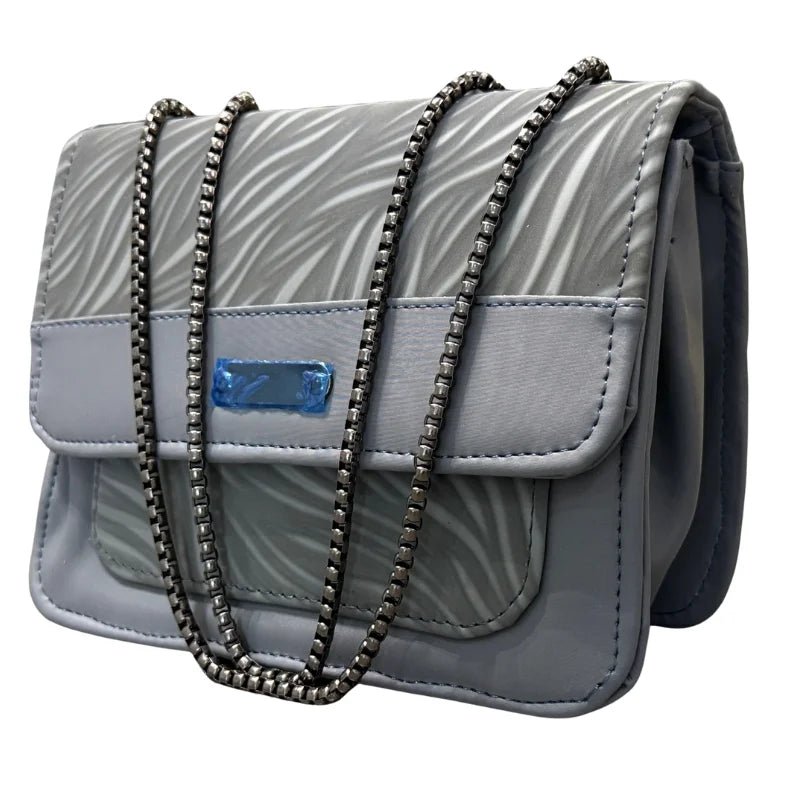 Luxury Women’s Shoulder Bag in Grey Faux Leather for Casual, Work, and Formal Use - jnty.pk