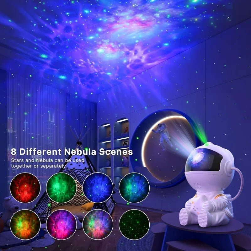 Mini Astronaut Galaxy Projector | Star & Nebula Night Light with Remote Control | Astronaut Galaxy Lamp - jnty.pk