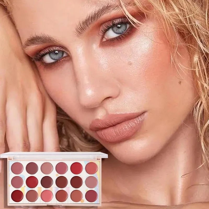 Moccallure Professional 18 - Colors Lipstick Kit | Long - Lasting, Hydrating & Compact Makeup Palette - jnty.pk