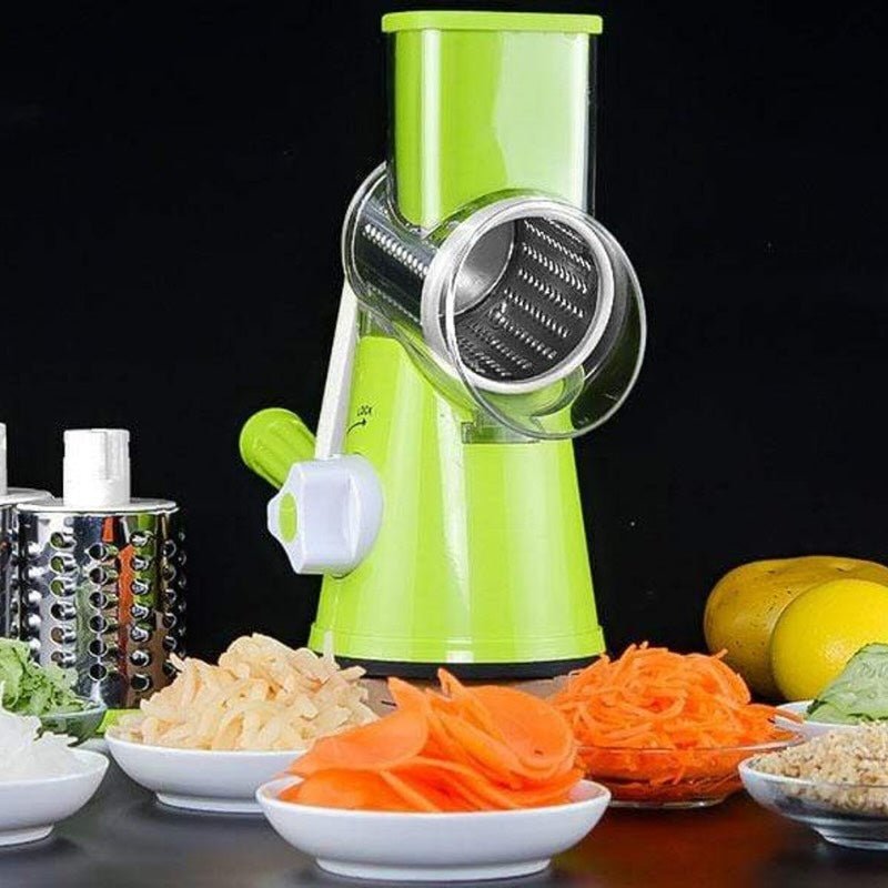 Multi - Functional Tabletop Drum Grater Manual Vegetable Cutter Slicer and Grater for Kitchen - jnty.pk