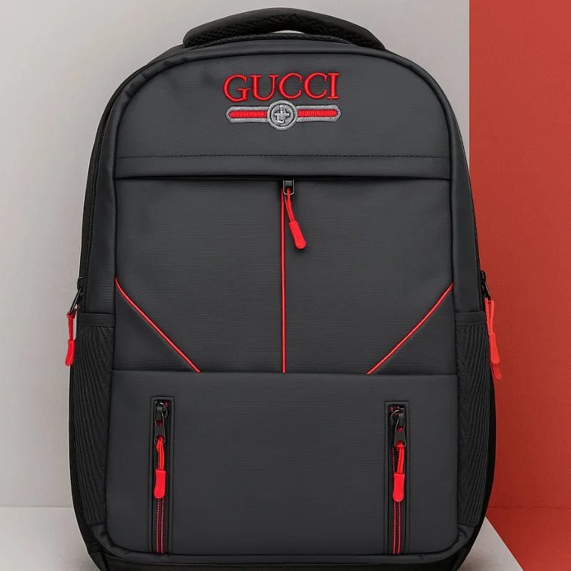 Multi - Functional Travel Backpack | Business Daypack with Laptop Compartment | Black & Red - jnty.pk