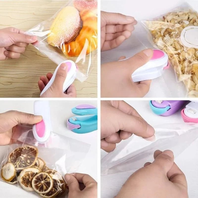 Portable Mini Heat Sealing Machine | Snack Bag Sealer | Handheld Resealer | Random Color - jnty.pk