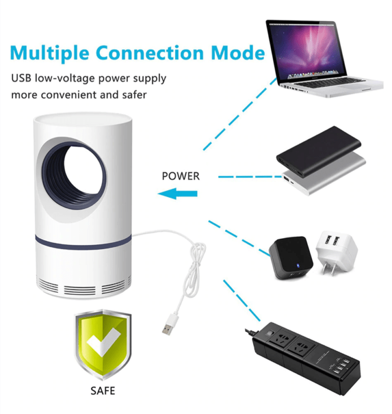 Portable USB Mosquito Killer Lamp | Safe, Silent & Chemical - Free Insect Trap for Home & Travel - jnty.pk