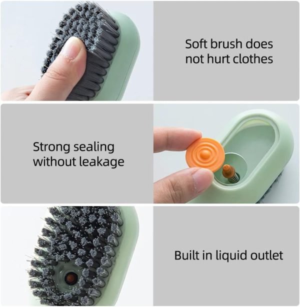 Shoe Brush with Liquid Dispensing | Multi - Purpose Cleaning Tool - jnty.pk